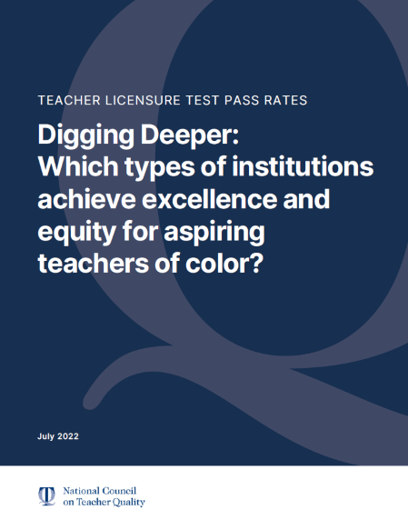 Digging Deeper: Which types of institutions achieve excellence and equity for aspiring teachers of color?
